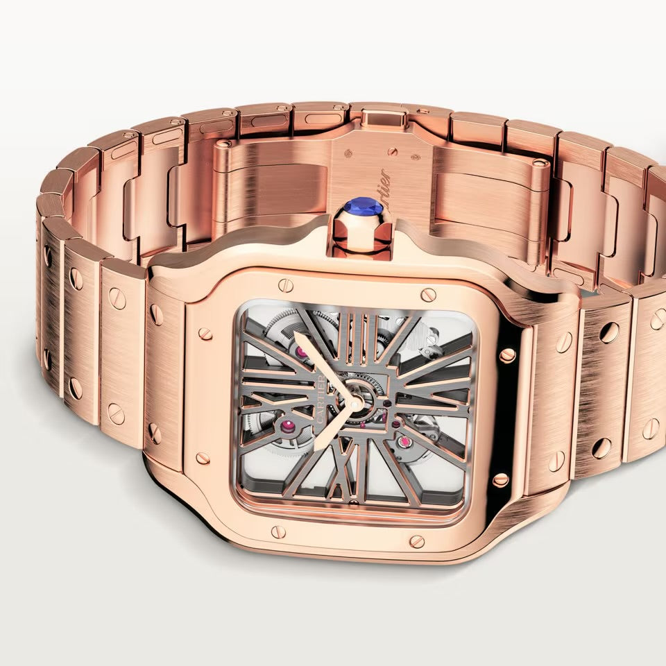 SANTOS DE CARTIER SKELETON WATCH 39,8mm