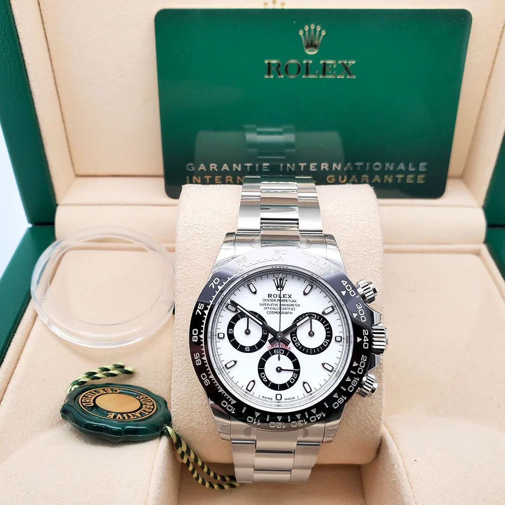 C0SMOGRAPH DAYT0NA SS CERAMIC WHITE DIAL 40MM