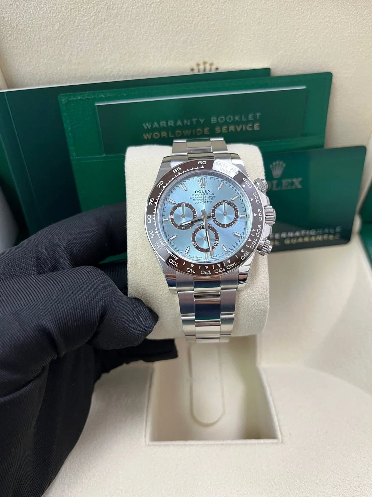 C0SMOGRAPH DAYT0NA SS CERAMIC ROMAN BLUE DIAL 42mm