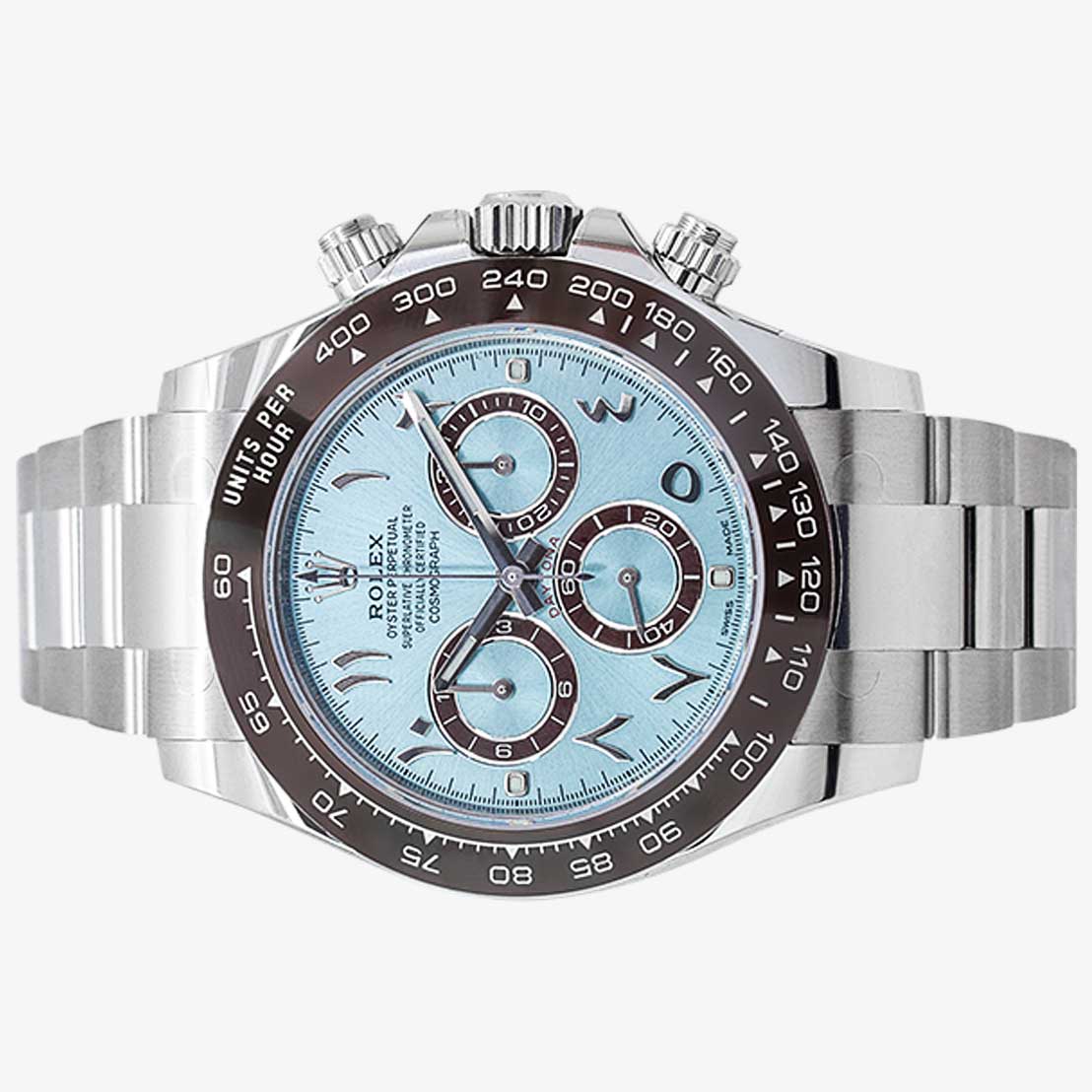 C0SMOGRAPH DAYT0NA SS CERAMIC ROMAN BLUE DIAL 40MM