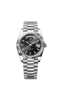 Rolex White Gold Day-Date - 40mm - Bright black - President