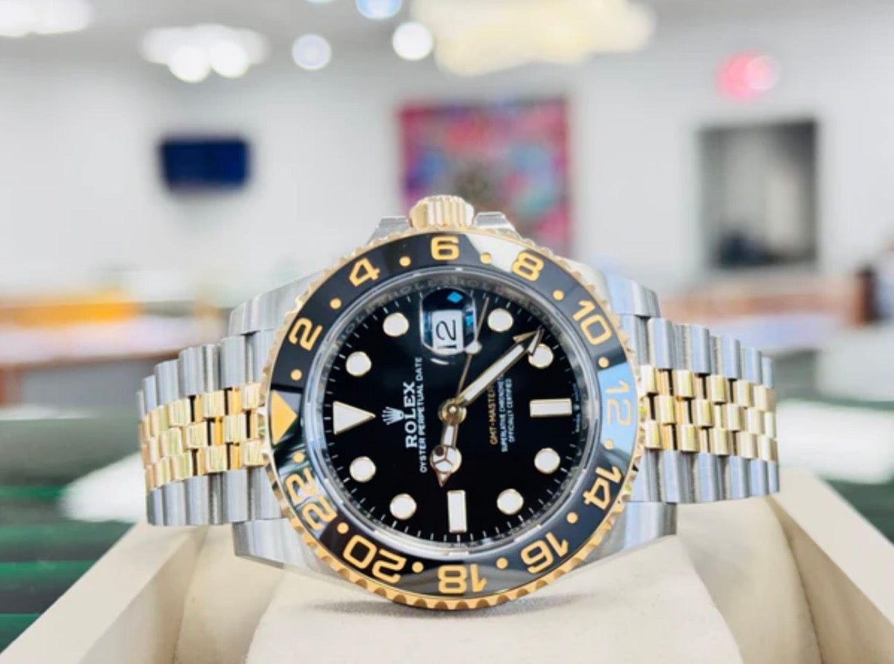 GMT Master II Zombie Two Tone Bruce Wayne jubilee bracelet